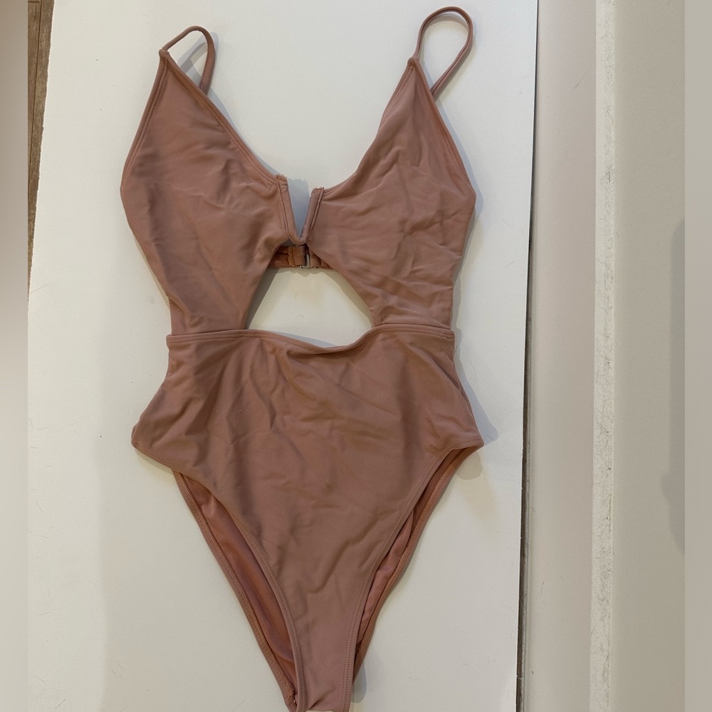 forever 21 pink swimsuit w cutouts